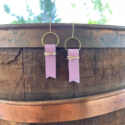 Dusty Mauve Tethered Home Earrings