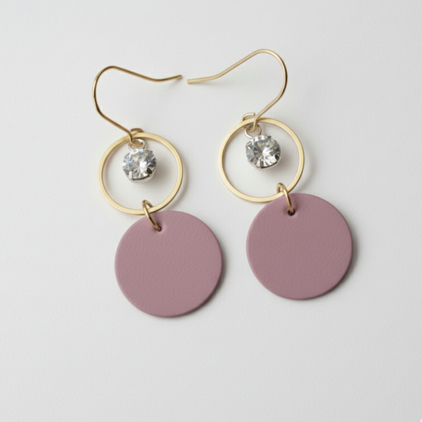 Dusty Mauve Serene Drop Earrings