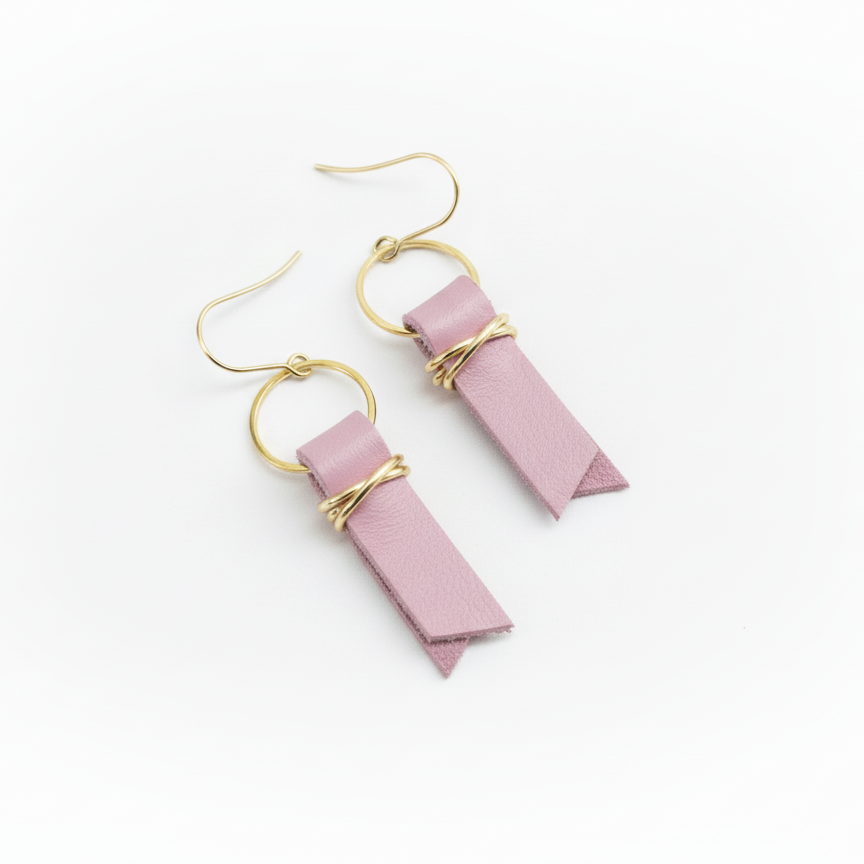 Dusty Mauve Tethered Home Earrings