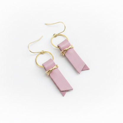 Dusty Mauve Tethered Home Earrings