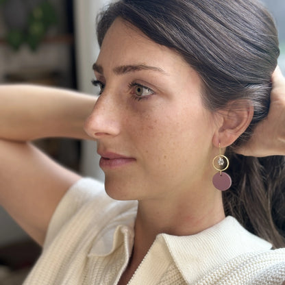 Dusty Mauve Serene Drop Earrings