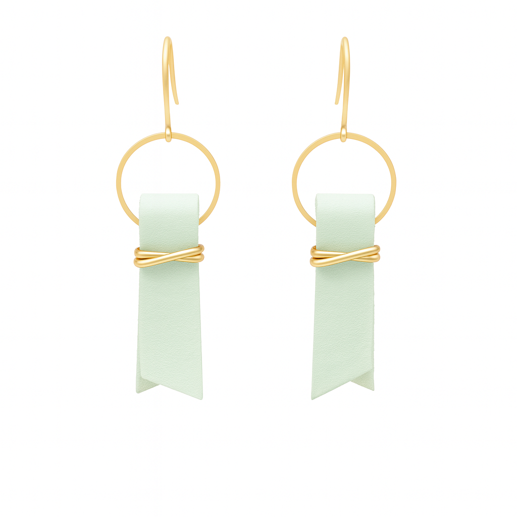 Seafoam Green Tethered Home Earrings by Forever Dwelling